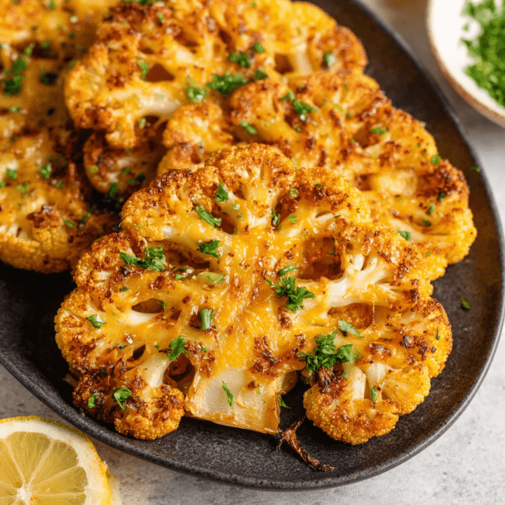 Crispy Cheesy Cauliflower Steaks Recipe