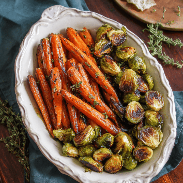 Roasted Carrots and Brussels Sprouts Recipe
