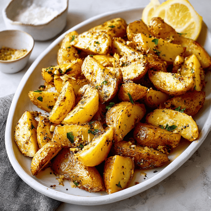 Greek-Style Lemon Potatoes with Garlic and Oregano Recipe