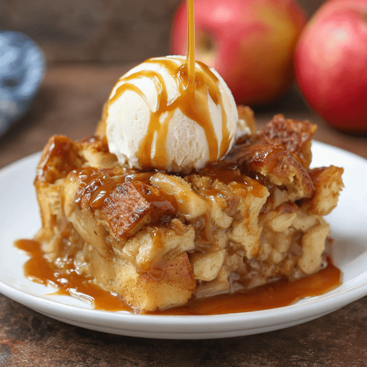 Caramel Apple Bread Pudding Recipe
