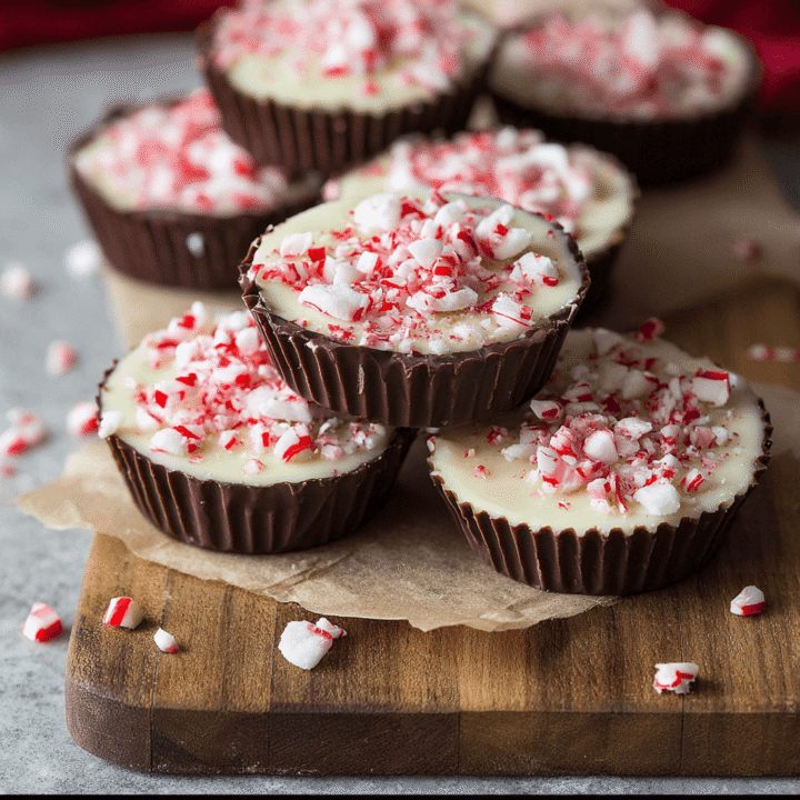 Chocolate Peppermint Bark Cups Recipe