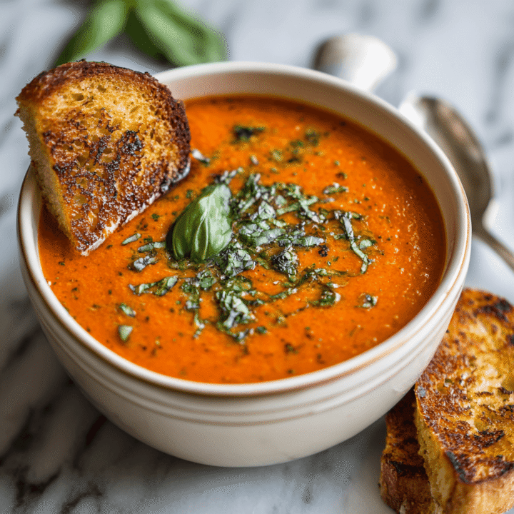 Roasted Tomato Basil Soup Recipe