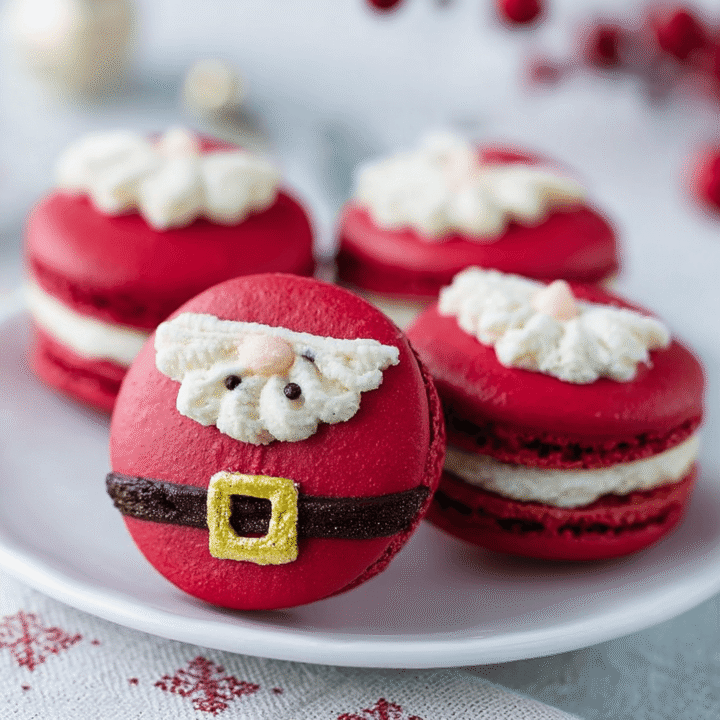 Santa Belt Christmas Macarons Recipe