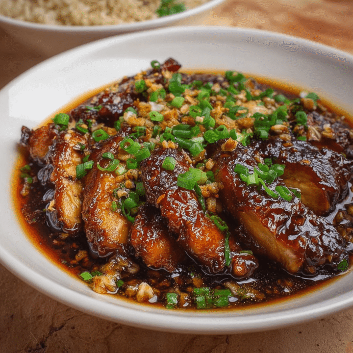 Caramelized Soy Chicken with Garlic and Ginger
