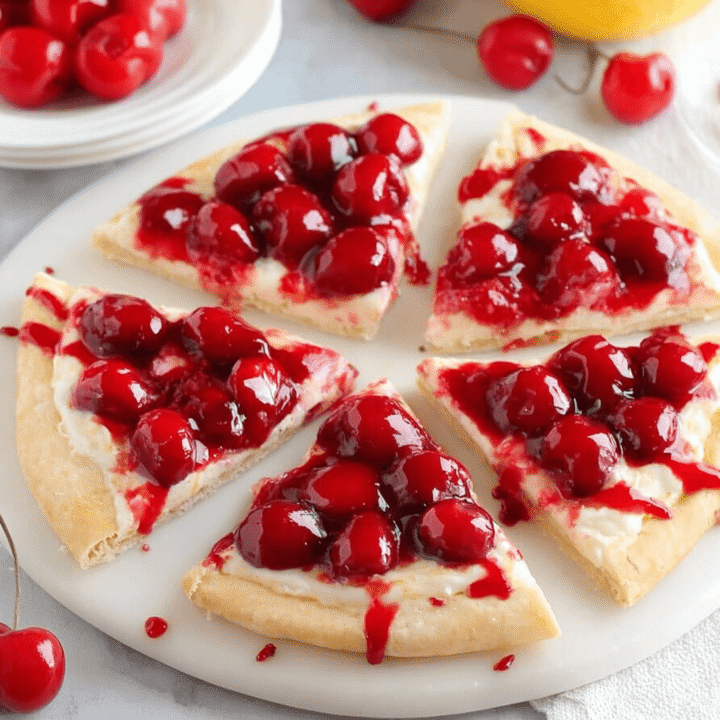 Easy Cherry Dessert Pizza Recipe