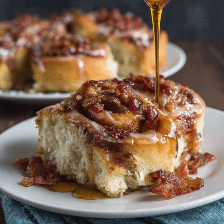 Bourbon Maple Bacon Cinnamon Rolls Recipe