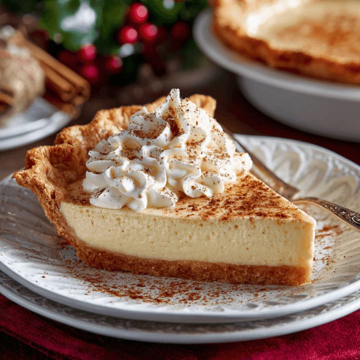 Christmas Eve Cinnamon-Vanilla Creamy Custard Pie Recipe