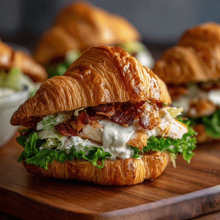 Chicken Caesar Croissant Sandwich Recipe