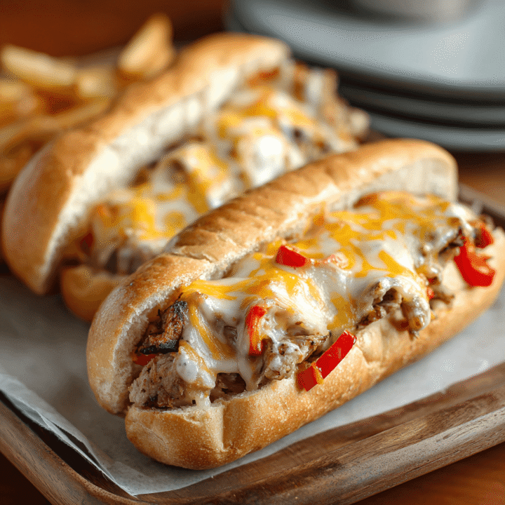 Chicken Cheese Steak Sandwiches Recipe