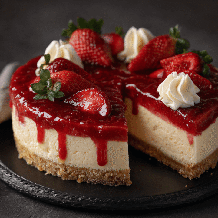 Velvet Strawberry Cheesecake Recipe