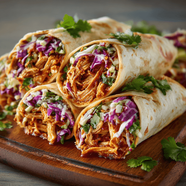 BBQ Chicken Coleslaw Wraps Recipe