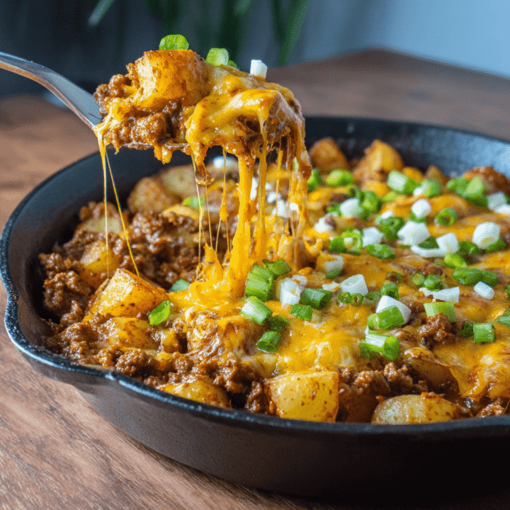 Cheesy Taco Potato Skillet Recipe