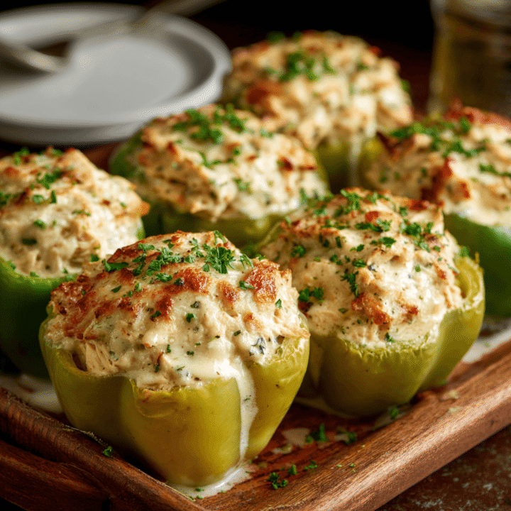 Chicken Alfredo Stuffed Peppers Recipe