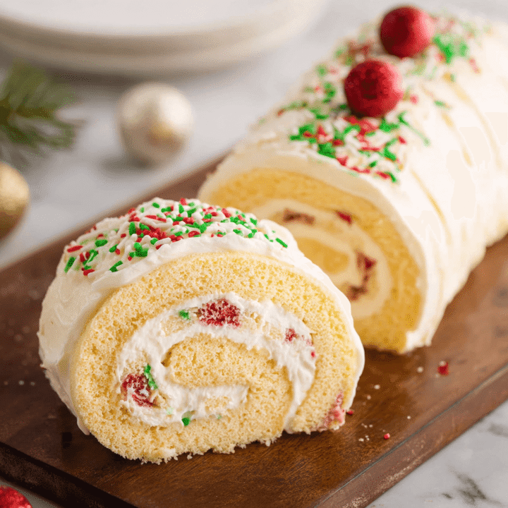 Christmas Vanilla Roll Cake Recipe