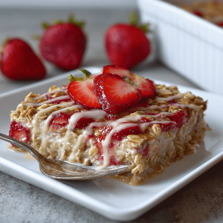 Strawberry Cheesecake Baked Oatmeal Recipe