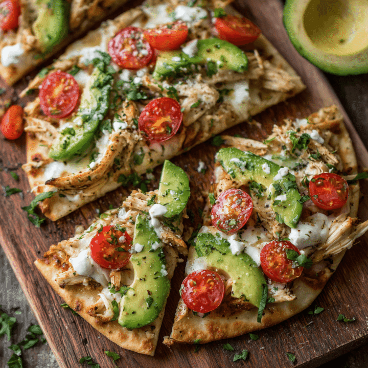 Avocado Chicken Flatbread Pizza Recipe