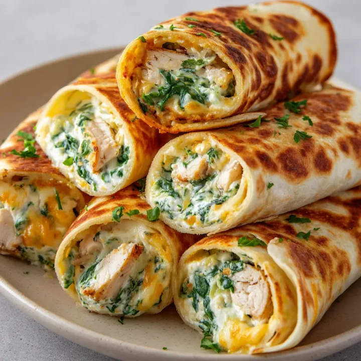 Cheesy Garlic Chicken Wraps