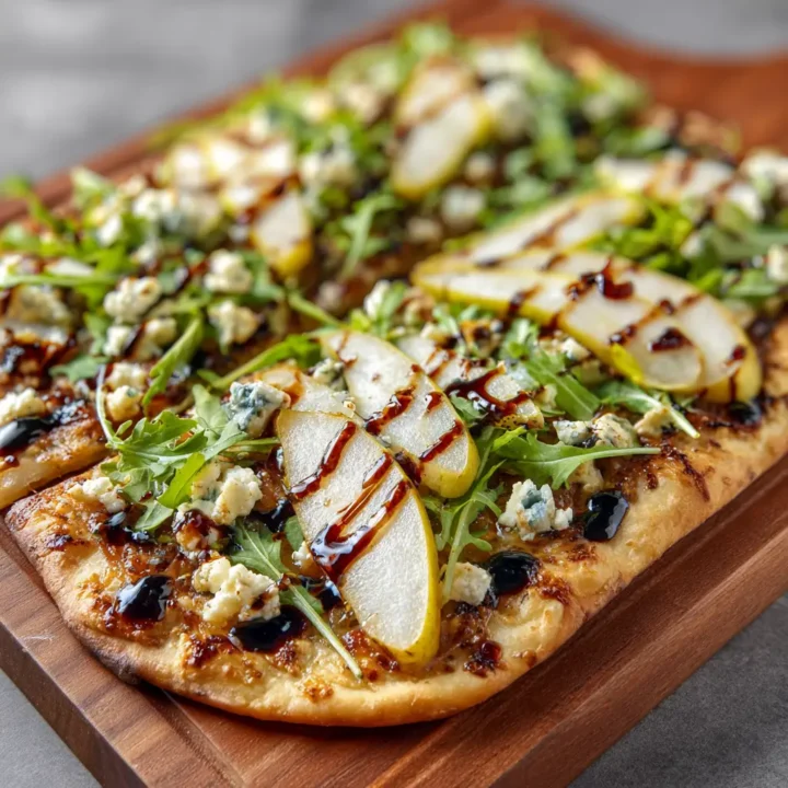 Pear and Gorgonzola Flatbread