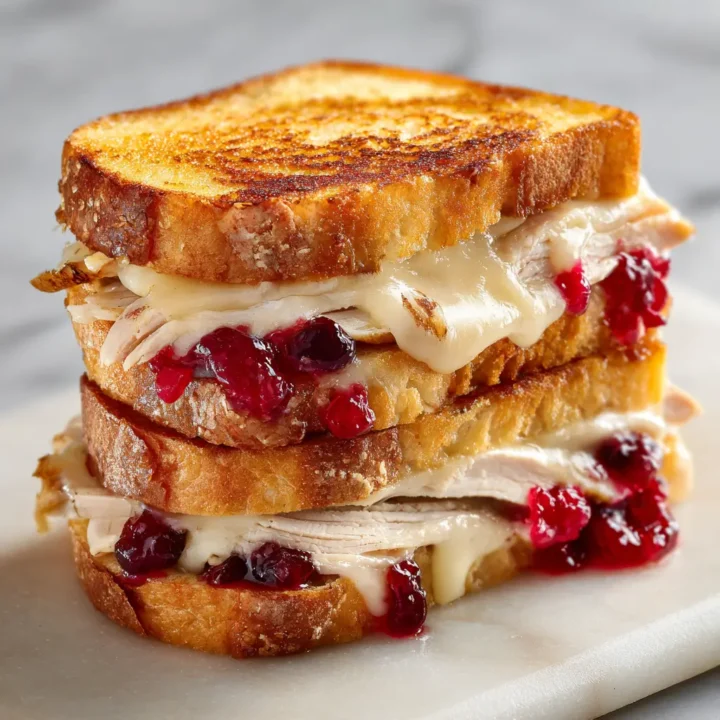 Turkey Grilled Cheese with Cranberry and Brie Recipe