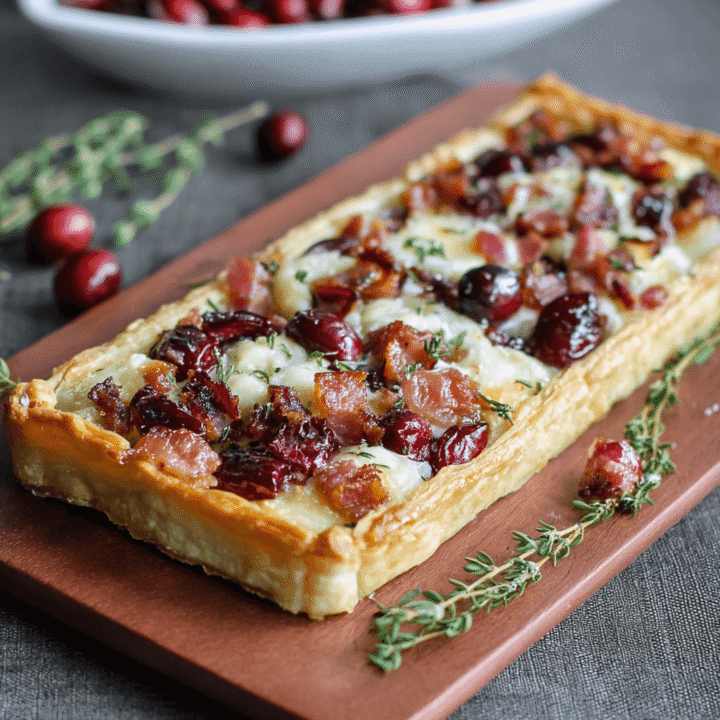 Cranberry Brie Tart with Pancetta & Thyme Recipe