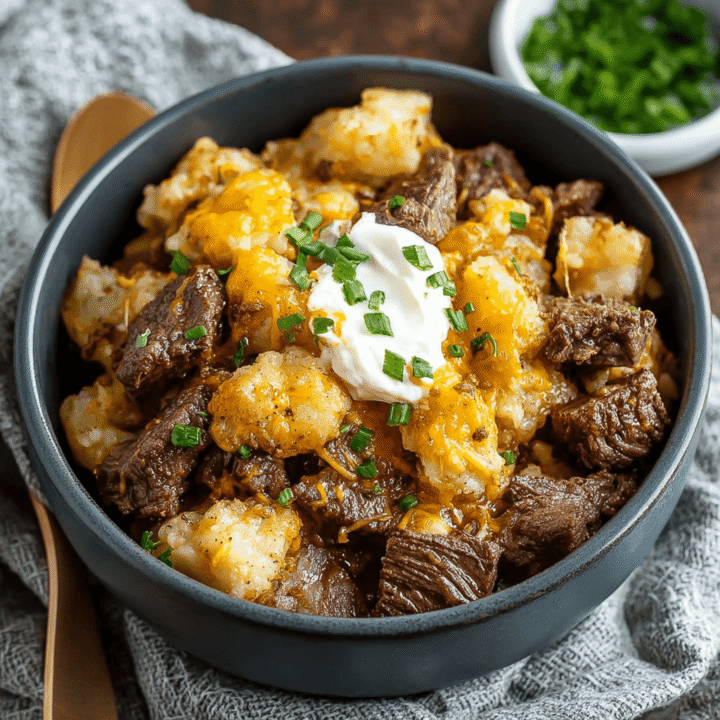 Slow Cooker Steak and Cheddar Potato Casserole Recipe