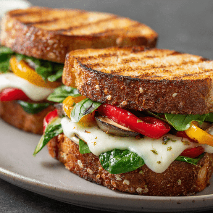 Delicious Grilled Veggie Mozzarella Sandwiches Recipe