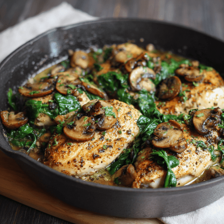 Chicken Spinach and Mushroom Low Carb Recipe