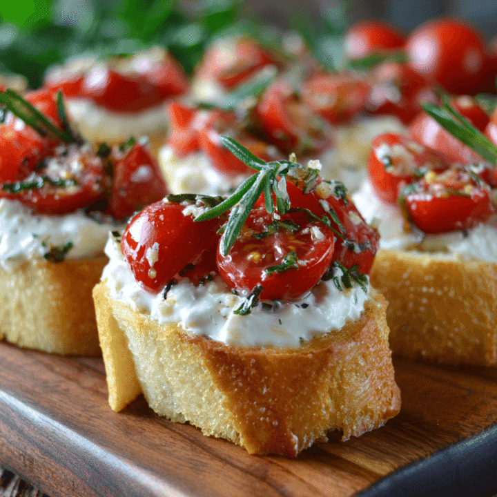 Creamy Boursin Bruschetta Recipe