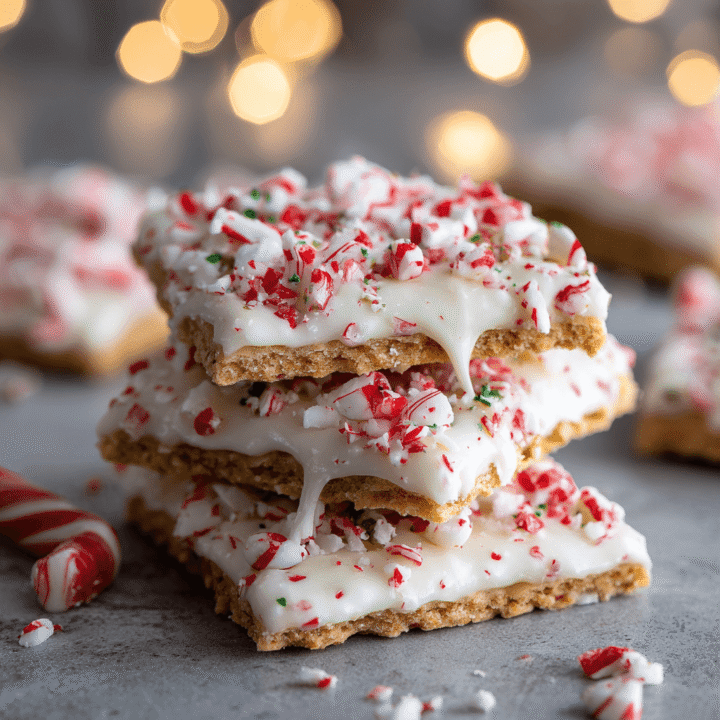 Peppermint Crunch White Chocolate Covered Graham Crackers Recipe
