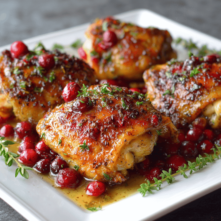 Easy Cranberry Baked Chicken Thighs Recipe