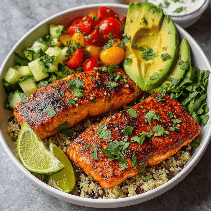 Chili Lime Salmon Bowls Recipe
