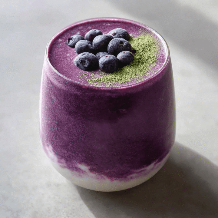 Wild Blueberry Vanilla Matcha Smoothie Recipe