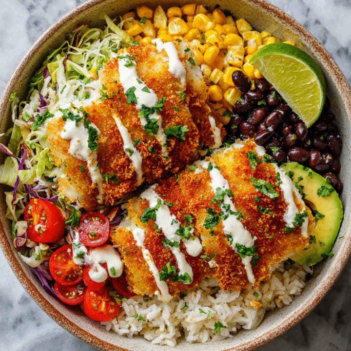 Crispy Fish Taco Bowls Recipe