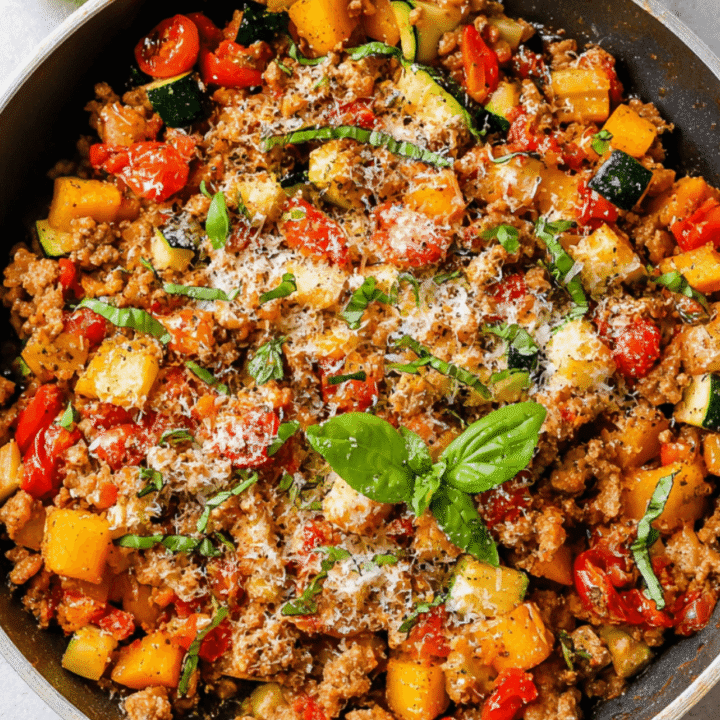 Low-Carb Italian Ground Turkey Skillet Recipe