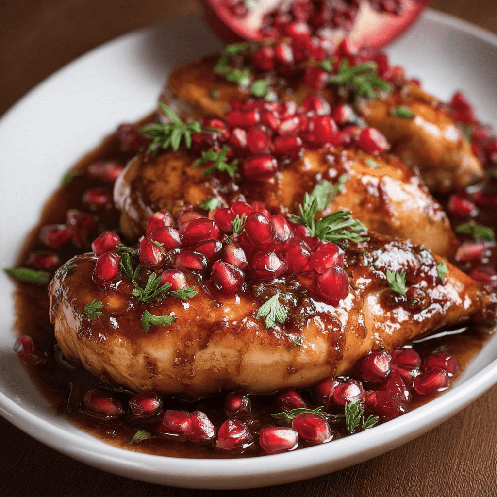 Pomegranate-Glazed Chicken with Herbs Recipe
