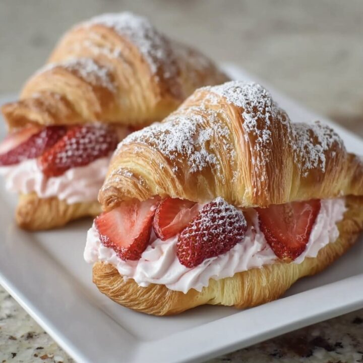 Strawberry Cream Croissants Recipe