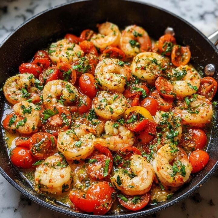 Shrimp Tomato Basil Skillet Recipe
