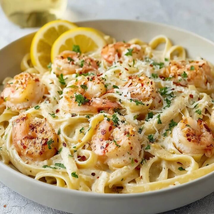 Garlic Shrimp Cream Pasta Recipe