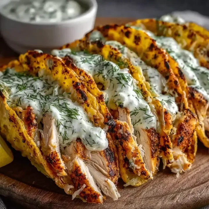 Dill Pickle Ranch Smash Chicken Tacos with Crispy Cheese