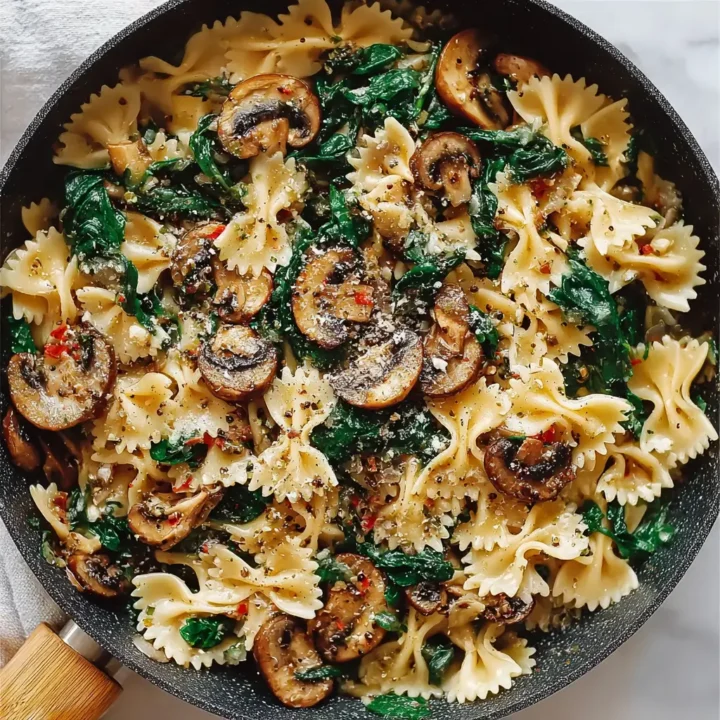 Spinach Mushroom Pasta