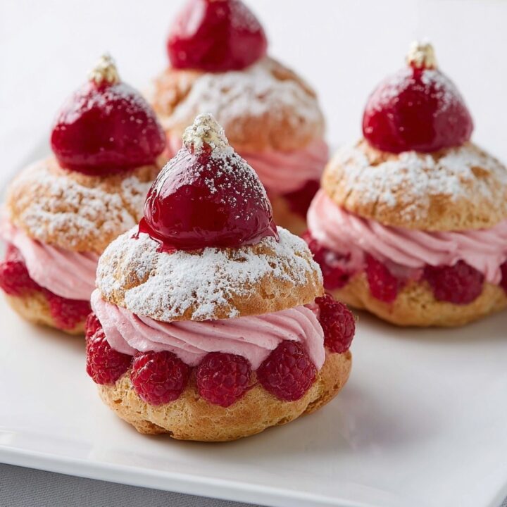Raspberry Cream Choux Pastry Recipe
