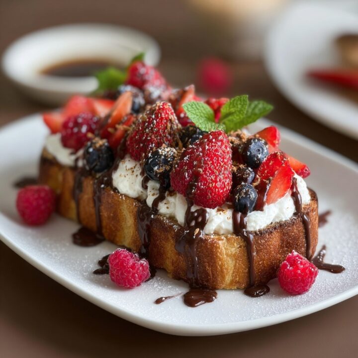 Chocolate Berry Mascarpone Toast