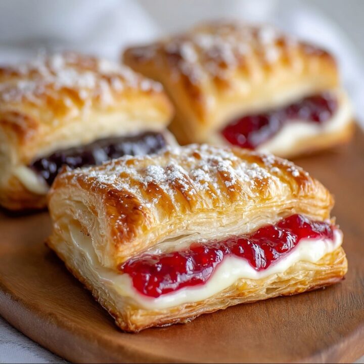 Flaky Jam Cream Cheese Puff Pastry