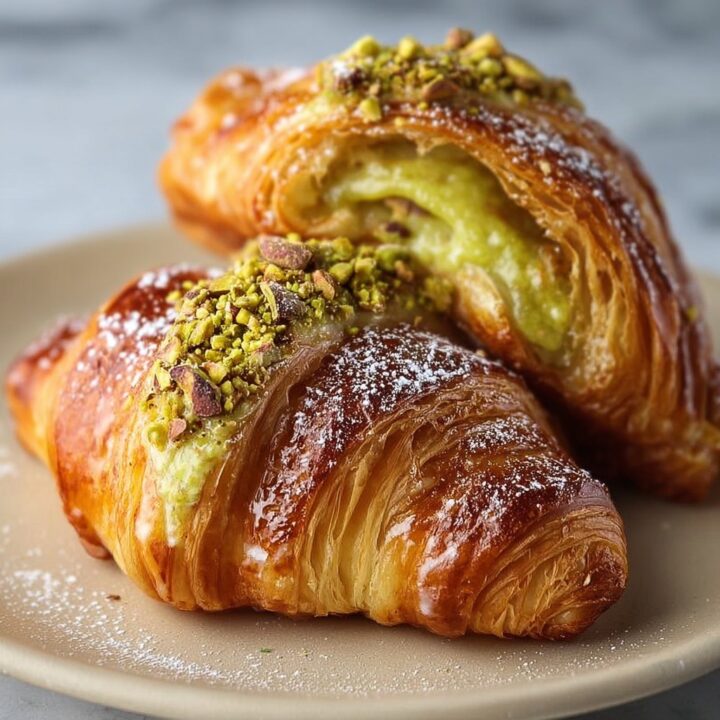 Golden Pistachio Croissants