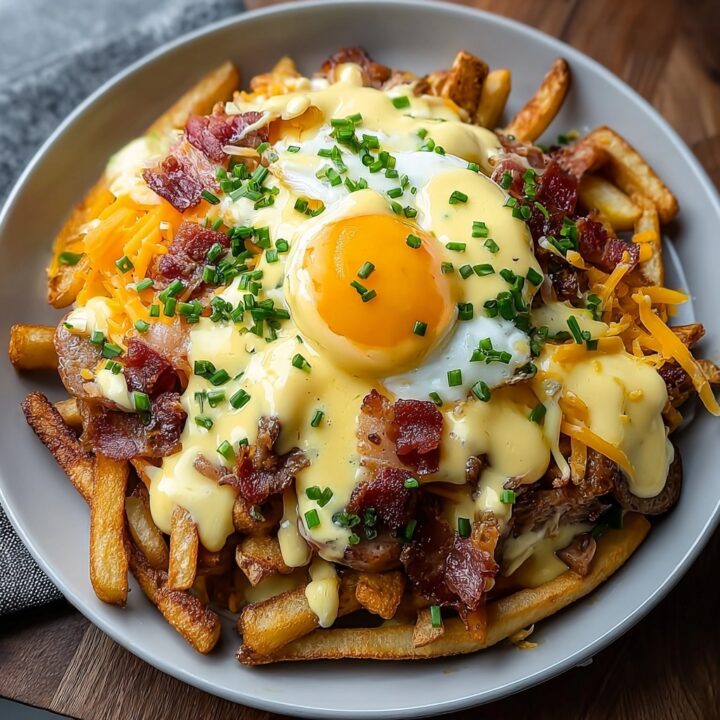 Ultimate Breakfast Poutine with Creamy Hollandaise Sauce