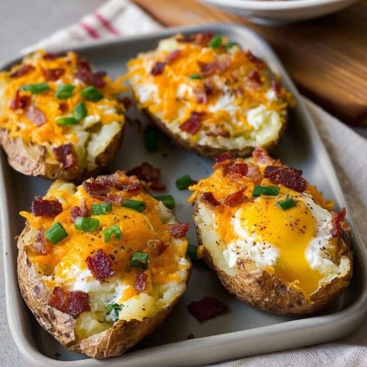 Twice Baked Loaded Breakfast Potatoes