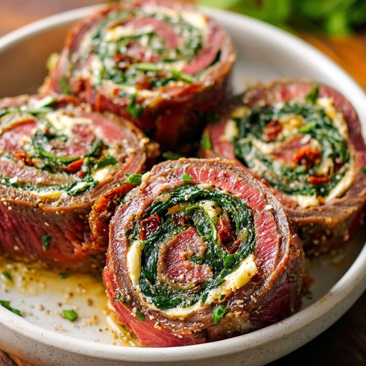 Easy Flank Steak Pinwheels