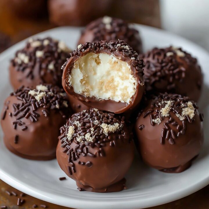 Chocolate Covered Cheesecake Balls