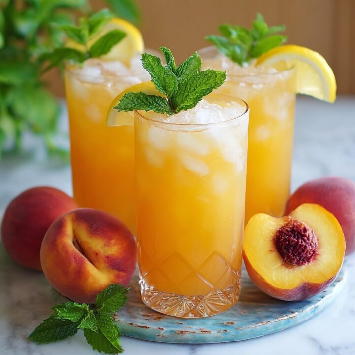 Sweet & Tart Peach Lemonade