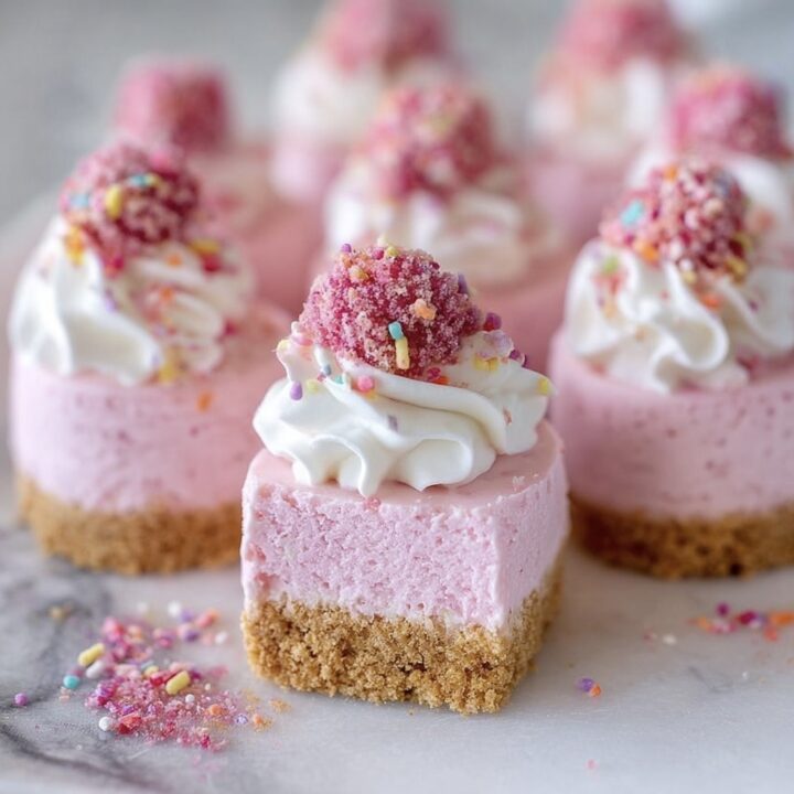 No-Bake Pink Velvet Cheesecake Bites